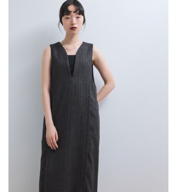 ADAM ET ROPE'「【WEB限定】ストレートセミツイードワンピース」|ワンピース|