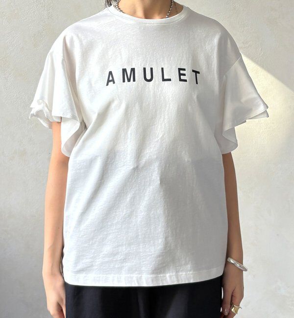  「【WEB限定】袖フリルロゴTEE」|Tシャツ・カットソー|
