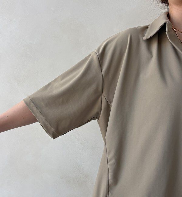  「【WEB限定】6分袖スキッパーシャツ＋ワイドパンツ」|スーツ|