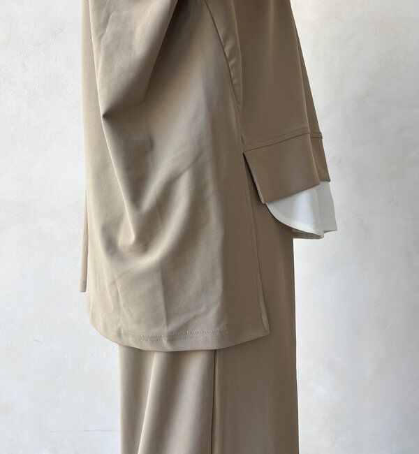  「【WEB限定】6分袖スキッパーシャツ＋ワイドパンツ」|スーツ|