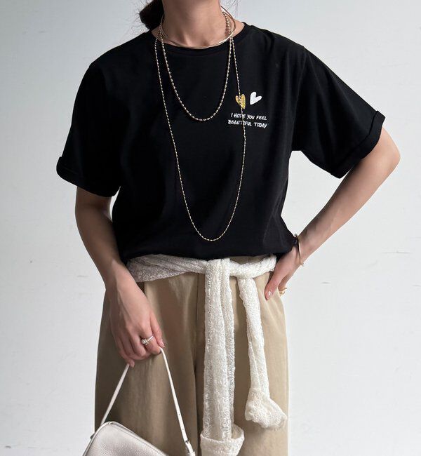  「【WEB限定】ハート&times;ロゴ刺繍TEE」|Tシャツ・カットソー|
