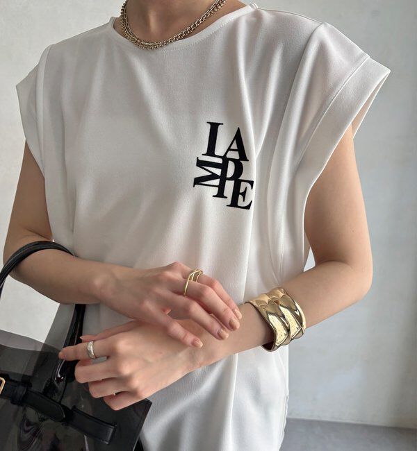  「【WEB限定】カットジョーゼットミックスロゴTEE」|Tシャツ・カットソー|オフホワイト