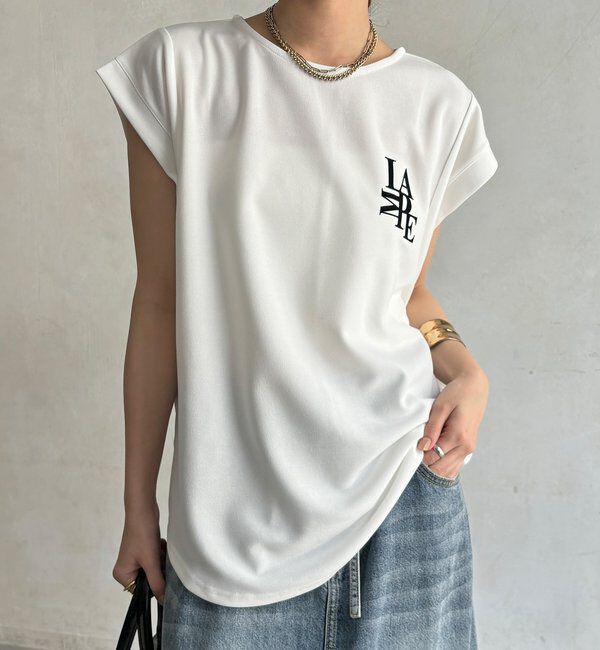  「【WEB限定】カットジョーゼットミックスロゴTEE」|Tシャツ・カットソー|