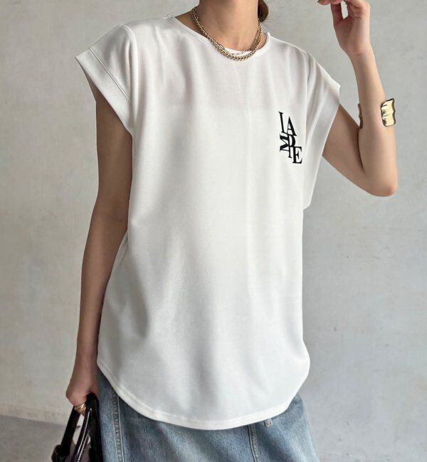  「【WEB限定】カットジョーゼットミックスロゴTEE」|Tシャツ・カットソー|