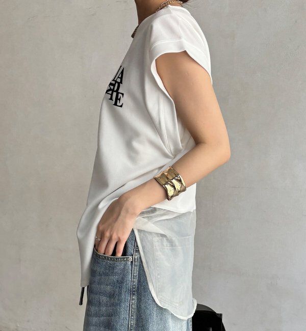  「【WEB限定】カットジョーゼットミックスロゴTEE」|Tシャツ・カットソー|