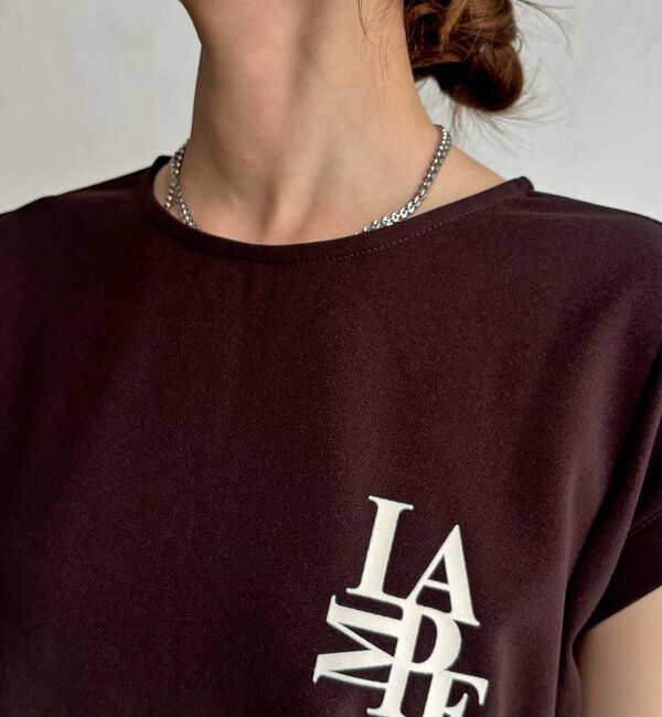 「【WEB限定】カットジョーゼットミックスロゴTEE」|Tシャツ・カットソー|