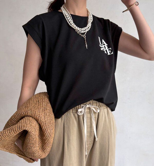 「【WEB限定】カットジョーゼットミックスロゴTEE」|Tシャツ・カットソー|