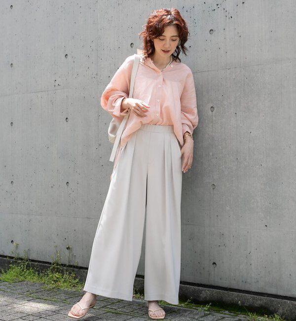  「予約【名品/サイズ展開あり】リネンワイドシャツ」|シャツ・ブラウス|