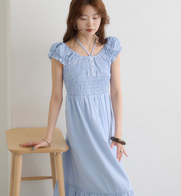  「シャーリングワンピース」|ワンピース|