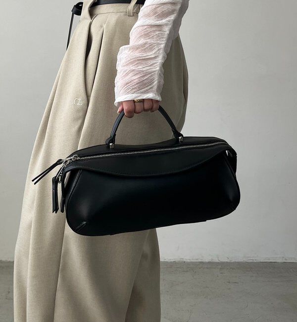  「【上品見え◎】ミニマルトップハンドルBAG」|トートバッグ|ブラック