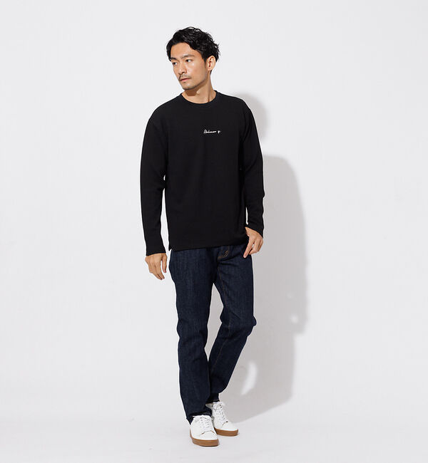 ABAHOUSE「フクレ ジャガード 刺繍 ロング Tシャツ」|Tシャツ・カットソー|