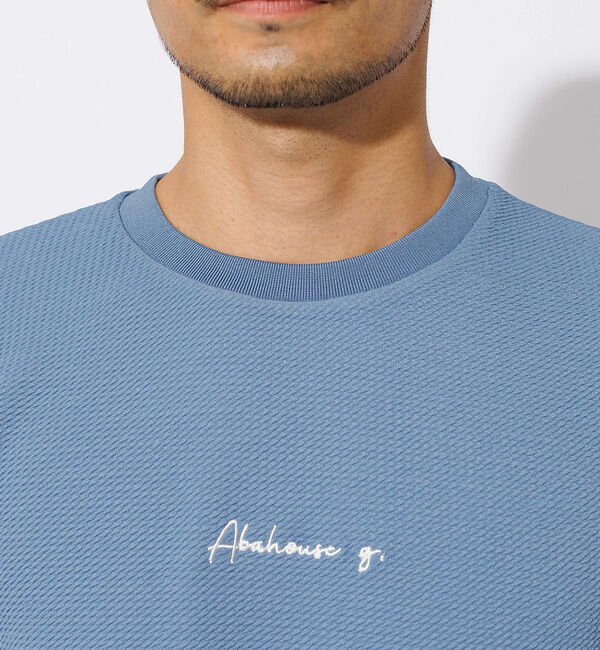 ABAHOUSE「フクレ ジャガード 刺繍 ロング Tシャツ」|Tシャツ・カットソー|