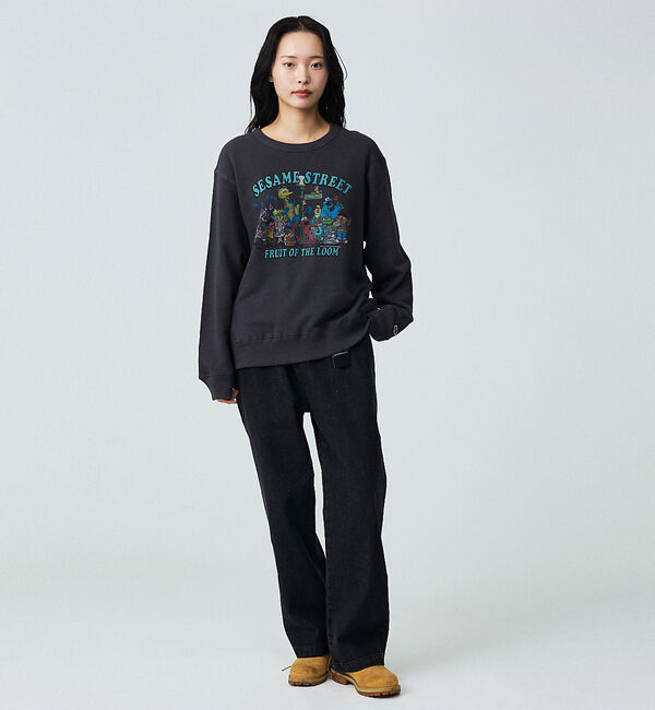 ABAHOUSE「【FRUIT OF THE LOOM】ロングスリーブ甘編み裏毛1/スウェット【W」|スウェット・ジャージ|