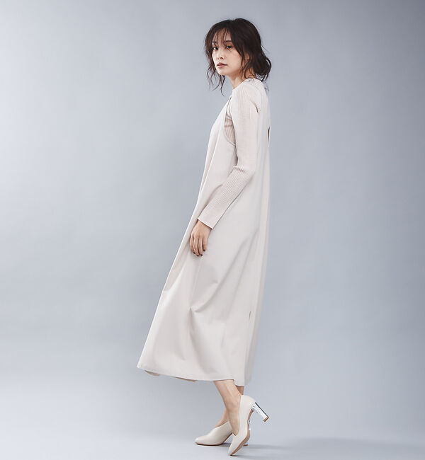 qualite「ウールギャバ2WAYワンピース」|ワンピース|