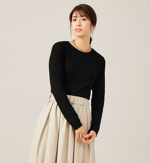 abahouse mavie「スパークナイロンクルーネックプルオーバー」|Tシャツ・カットソー|