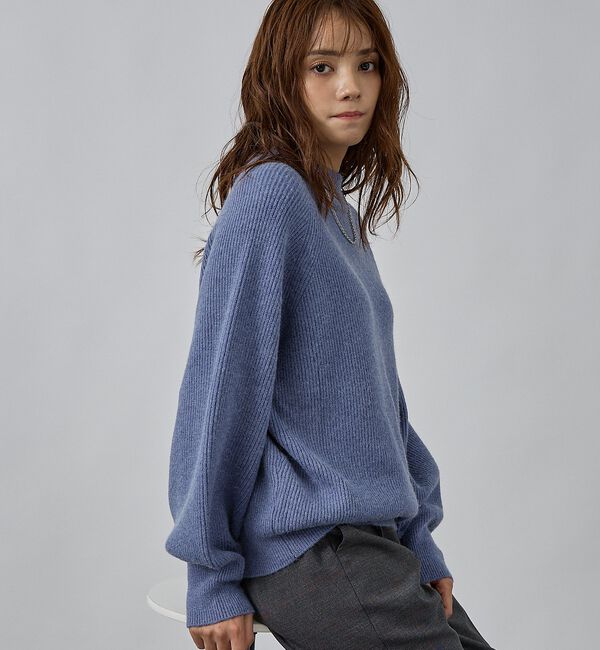 abahouse mavie「片畦モックネックプルオーバー」|ニット・セーター|
