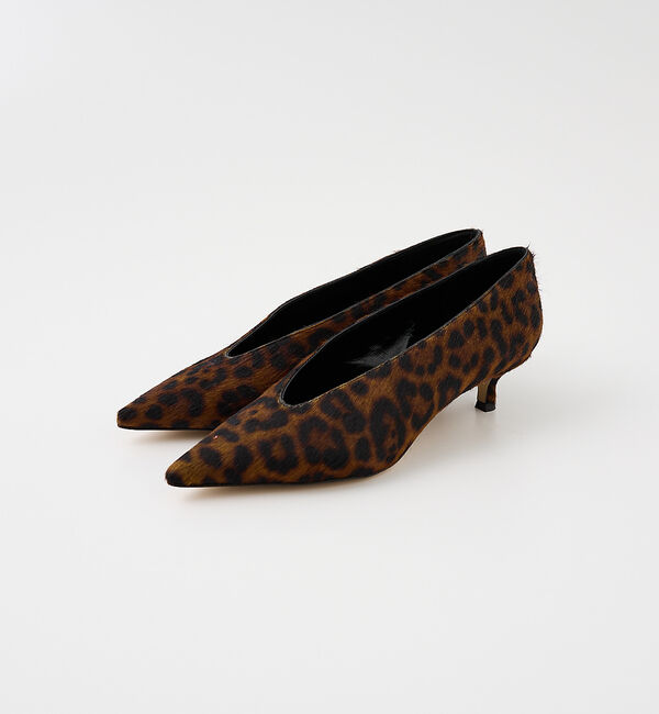 The Store by C' 「【Le Monde Beryl】BABOUCHE KITTEN HEEL／レオパ」|パンプス|