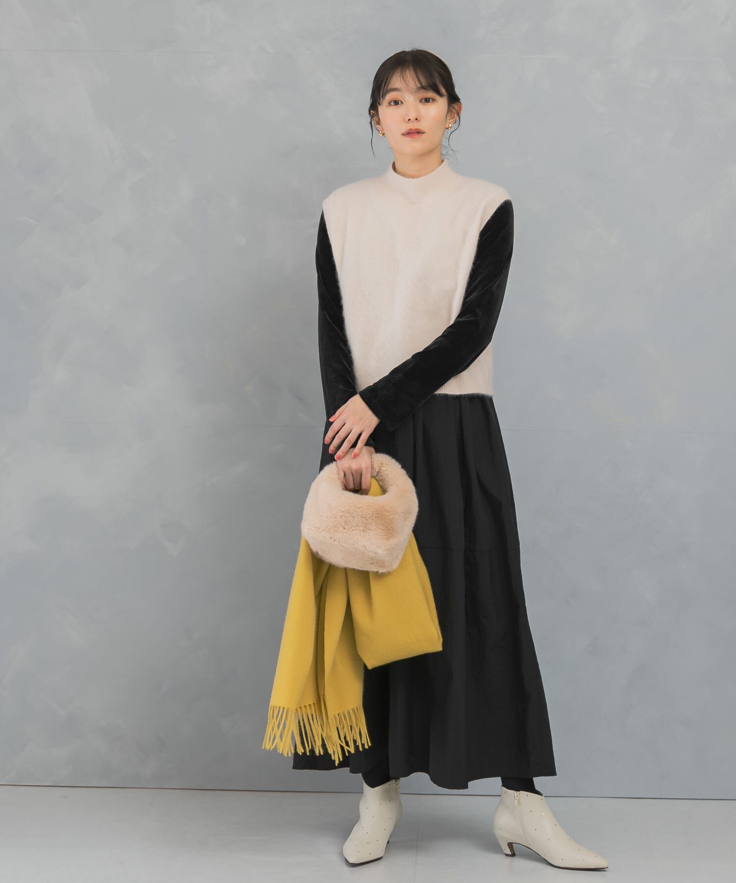 URBAN RESEARCH ROSSO「『WEB限定』ベロアドッキングワンピース」|ワンピース|