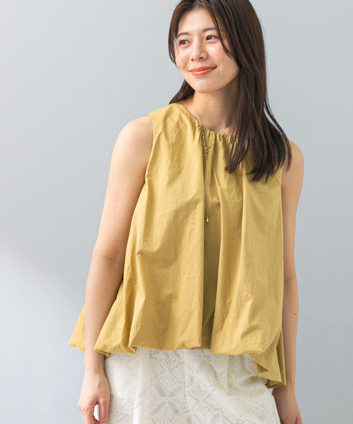 URBAN RESEARCH ROSSO「F by ROSSO　ノースリーブバルーンヘムブラウス」|シャツ・ブラウス|