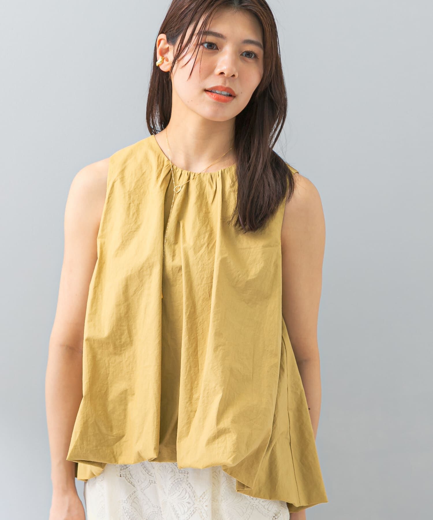 URBAN RESEARCH ROSSO「F by ROSSO　ノースリーブバルーンヘムブラウス」|シャツ・ブラウス|
