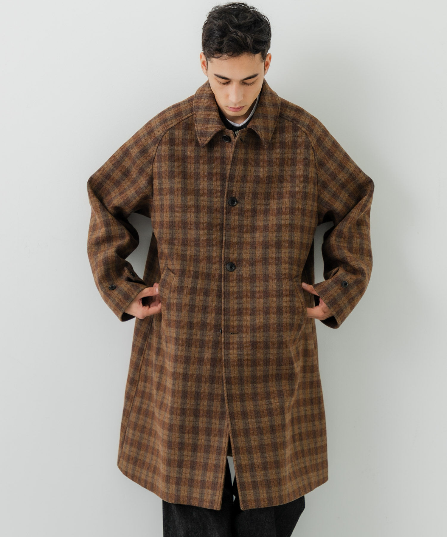 URBAN RESEARCH「WOOL BAL COLLAR COAT」|ステンカラーコート|