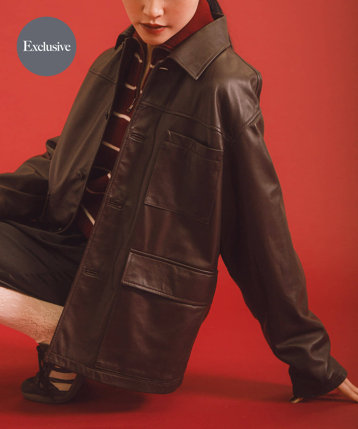 URBAN RESEARCH「『別注』TICCA&times;URBAN RESEARCH　レザーカバーオール」|その他|ダークブラウン
