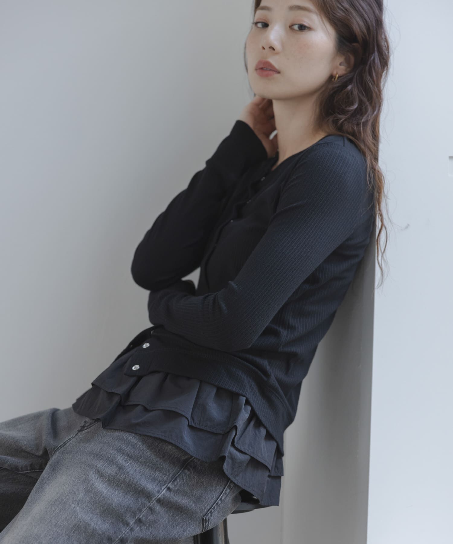 Sonny Label 「『WEB限定』裾フリルカットアンサンブル」|Tシャツ・カットソー|