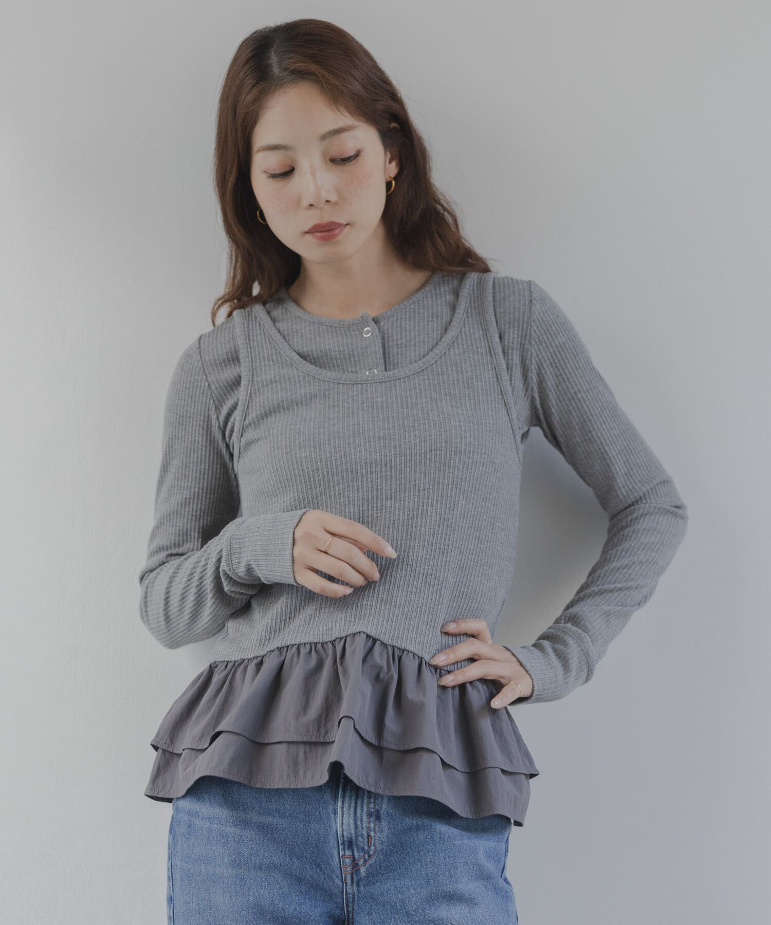 Sonny Label 「『WEB限定』裾フリルカットアンサンブル」|Tシャツ・カットソー|