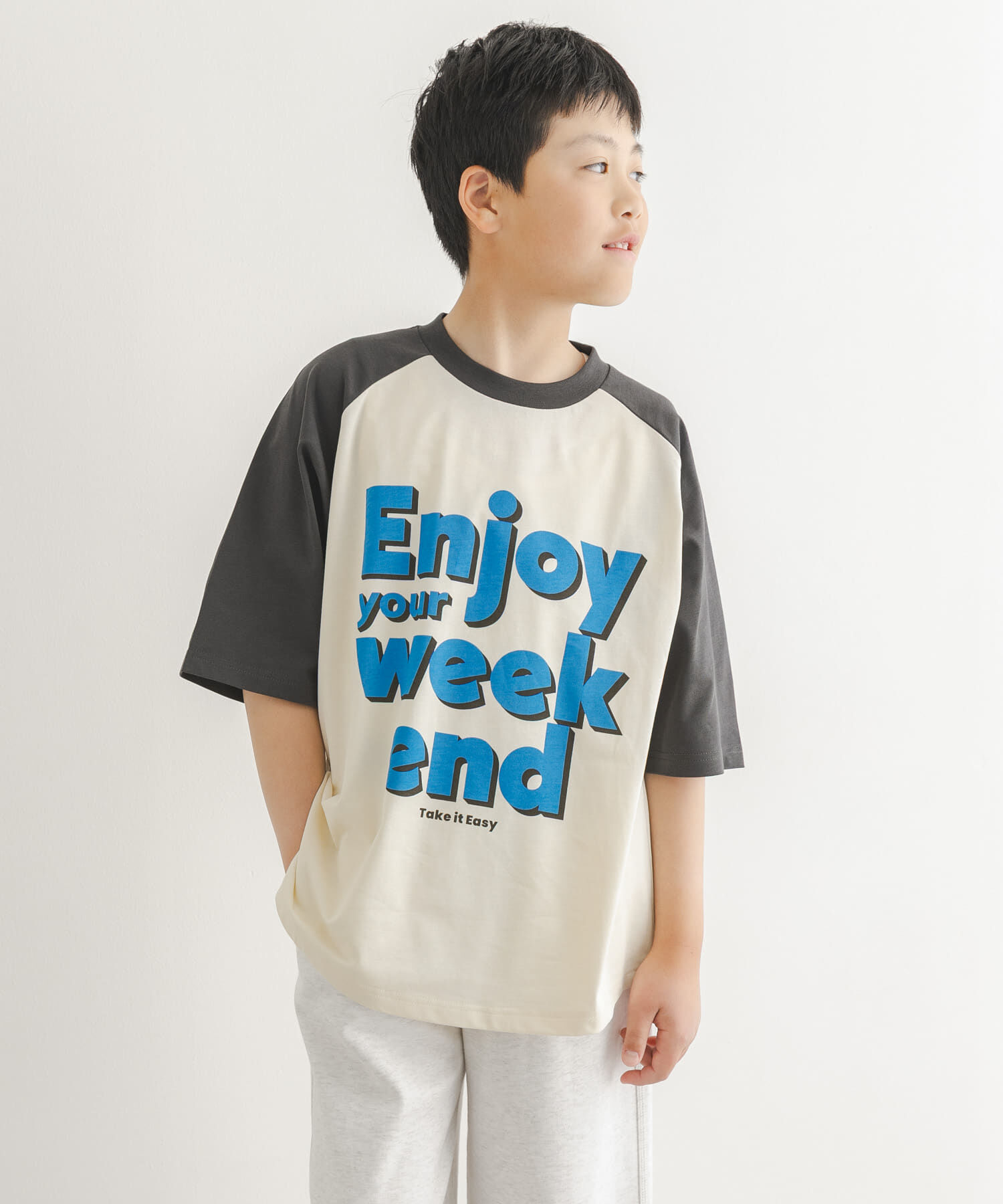 URBAN RESEARCH DOORS「『150サイズ』ロゴプリントラグランTシャツ(KIDS)」|その他|