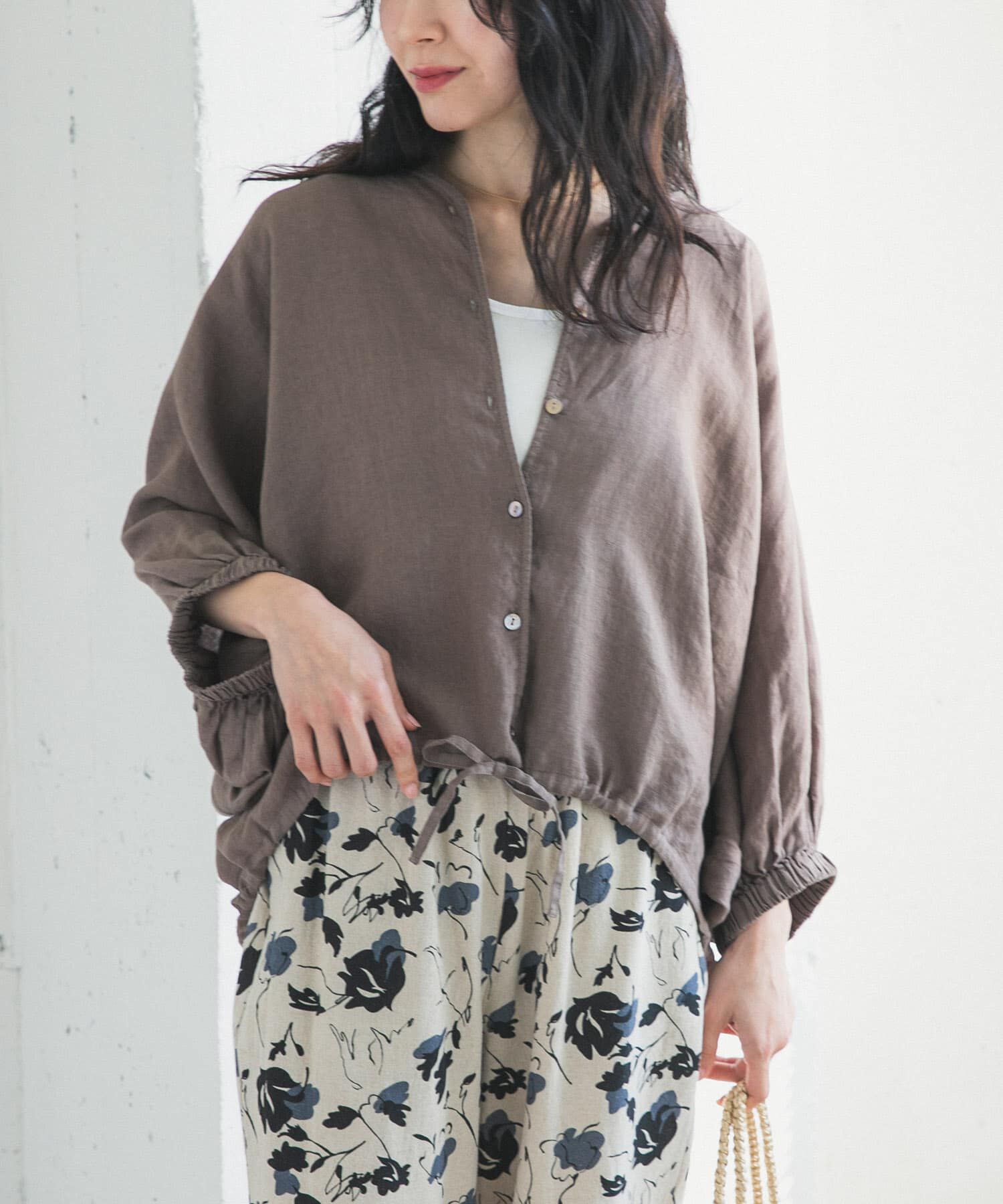 URBAN RESEARCH DOORS「リネンドロストドルマンブラウス」|シャツ・ブラウス|