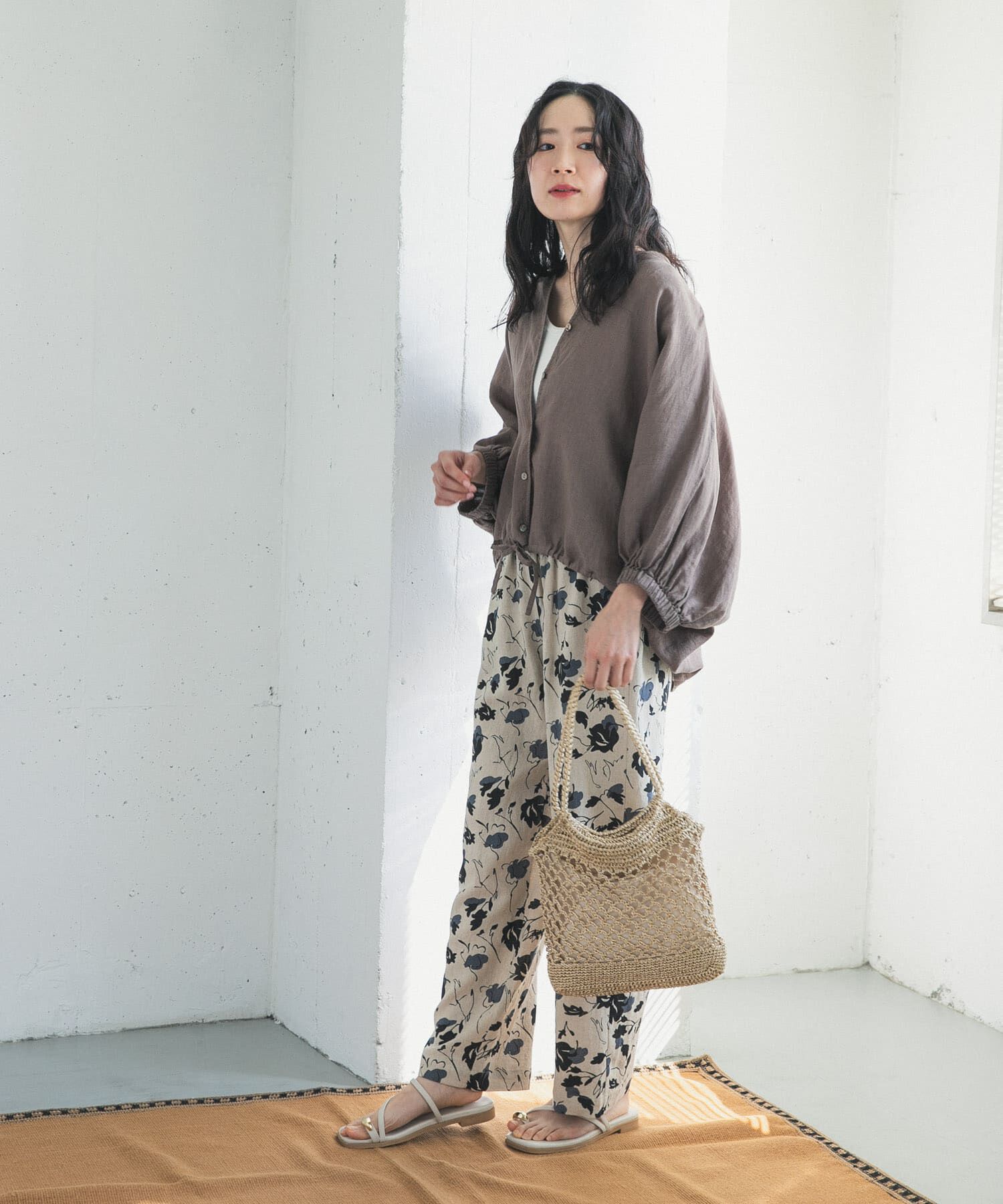 URBAN RESEARCH DOORS「リネンドロストドルマンブラウス」|シャツ・ブラウス|