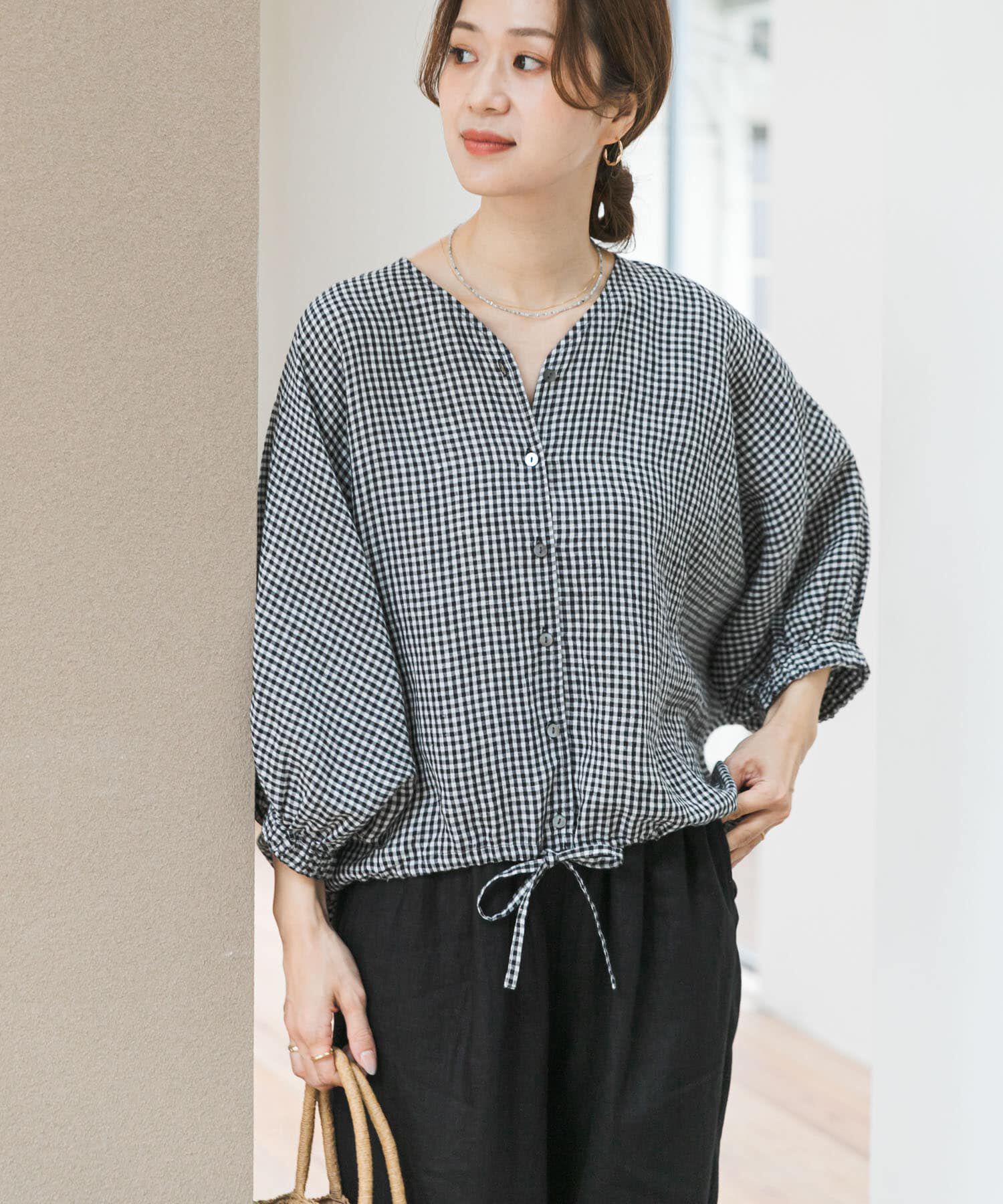 URBAN RESEARCH DOORS「リネンドロストドルマンブラウス」|シャツ・ブラウス|