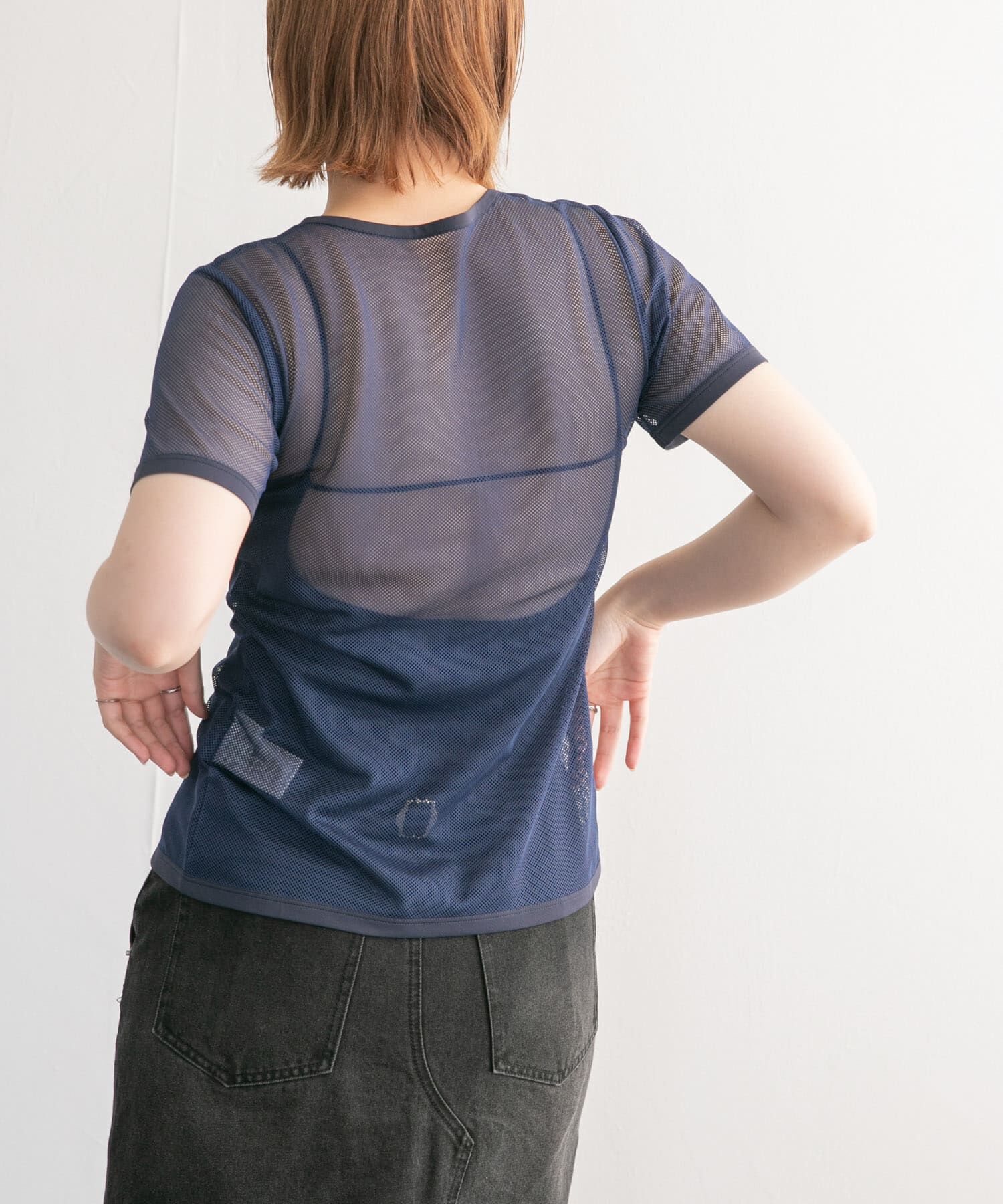  「メッシュZIPトップス」|Tシャツ・カットソー|
