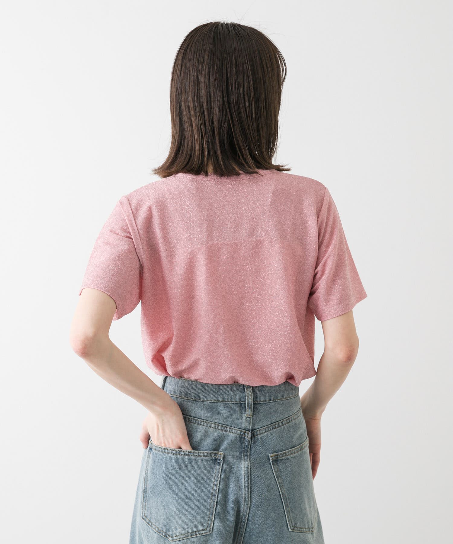 SENSE OF PLACE by URBAN RESEARCH「クルーネックラメTシャツ(半袖)」|Tシャツ・カットソー|