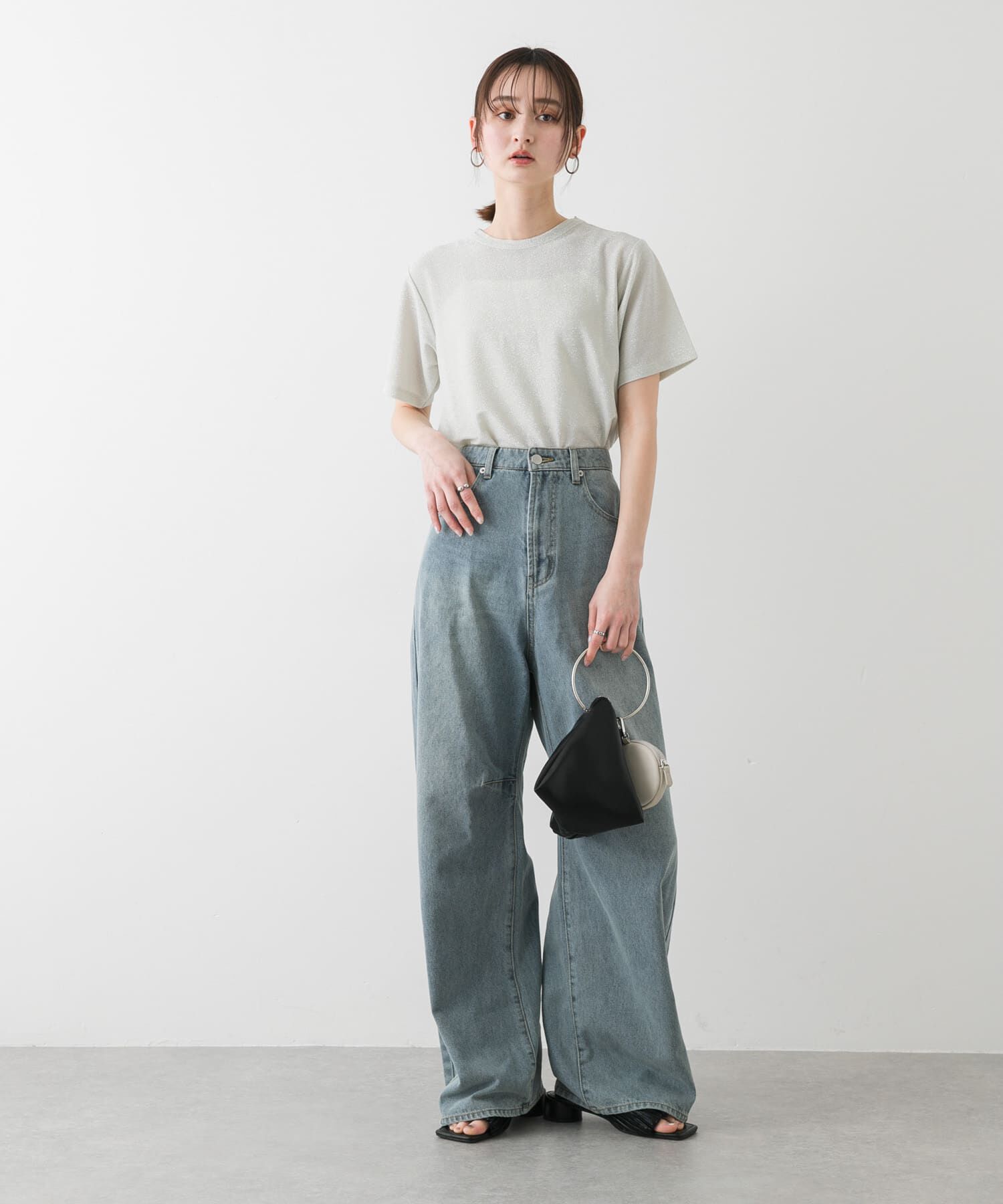 SENSE OF PLACE by URBAN RESEARCH「クルーネックラメTシャツ(半袖)」|Tシャツ・カットソー|