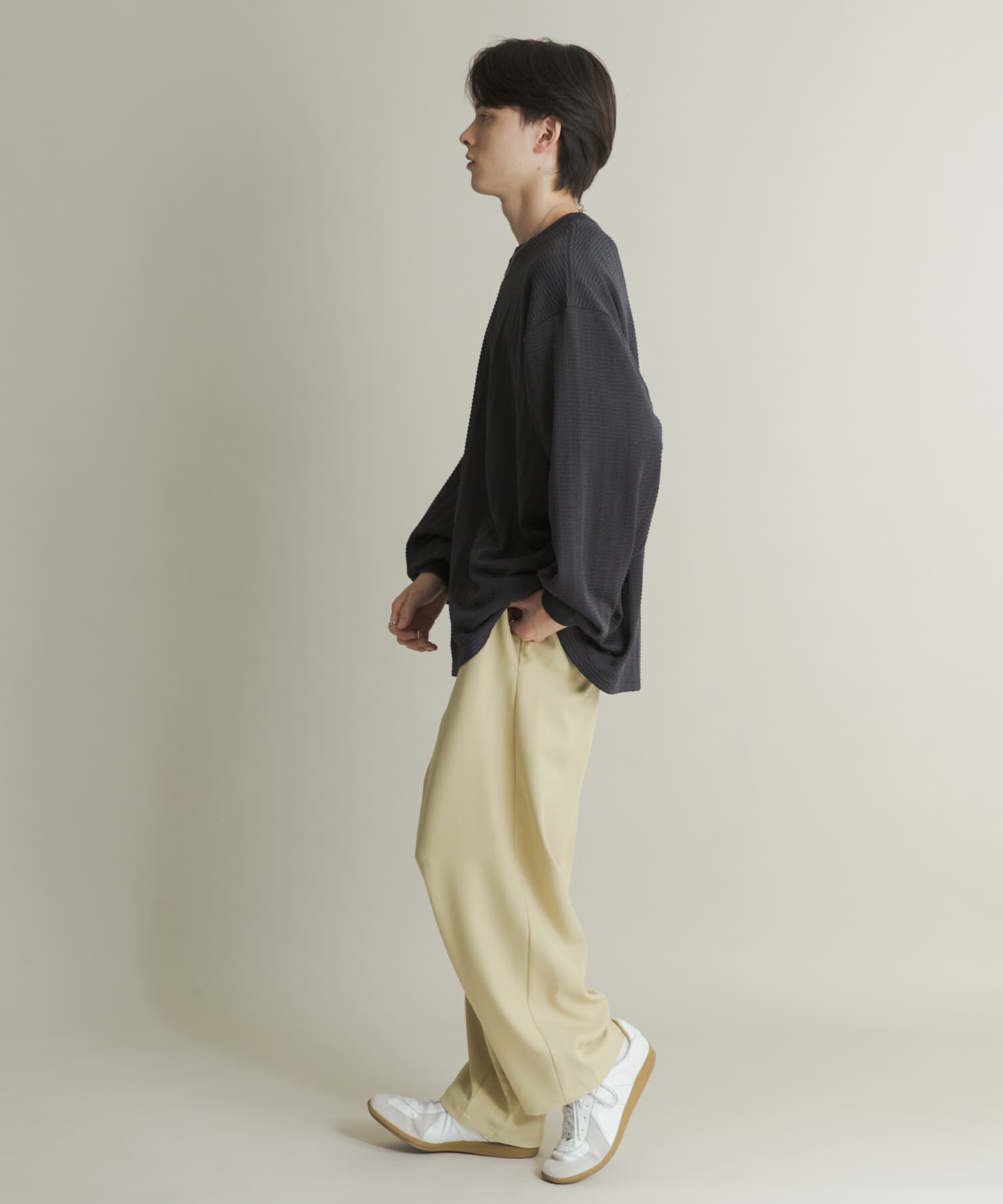 SENSE OF PLACE by URBAN RESEARCH「ライトワッフルクルーネックロングTシャツ」|Tシャツ・カットソー|