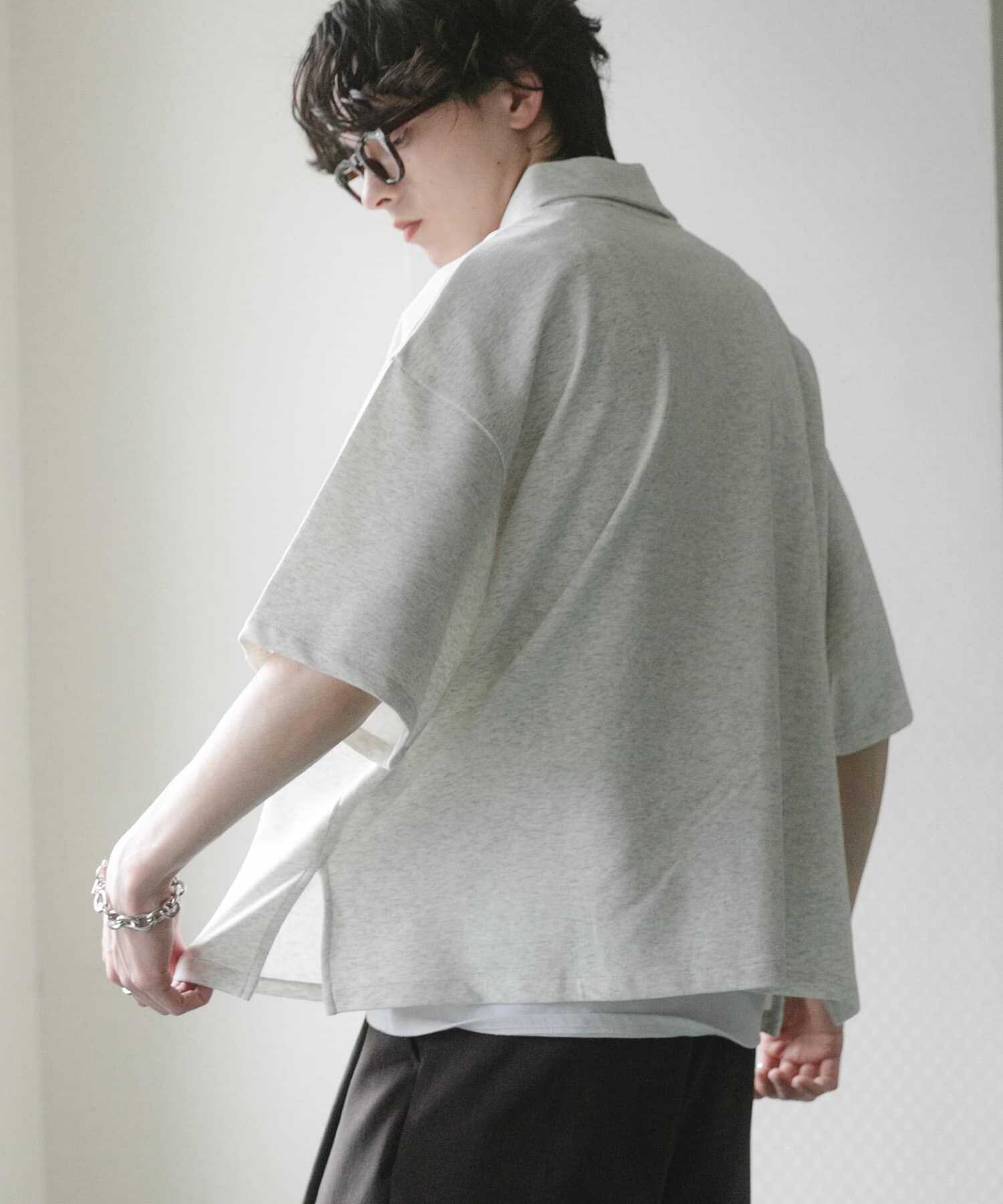 SENSE OF PLACE by URBAN RESEARCH「ダンボールポンチハーフジップショートスリーブTシャツ」|Tシャツ・カットソー|