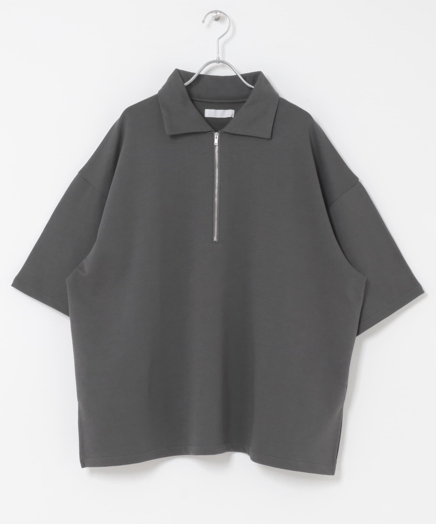 SENSE OF PLACE by URBAN RESEARCH「ダンボールポンチハーフジップショートスリーブTシャツ」|Tシャツ・カットソー|