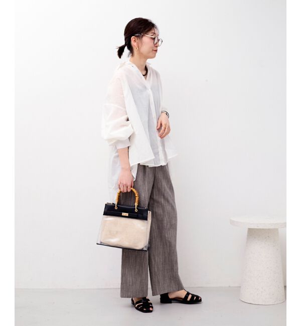  「《WEB限定アイテム》バックギャザーオーバーシャツ」|シャツ・ブラウス|