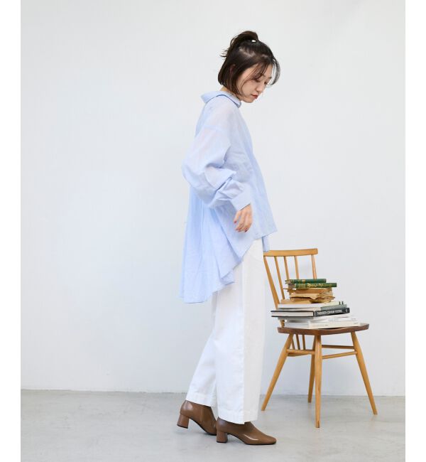  「《WEB限定アイテム》バックギャザーオーバーシャツ」|シャツ・ブラウス|