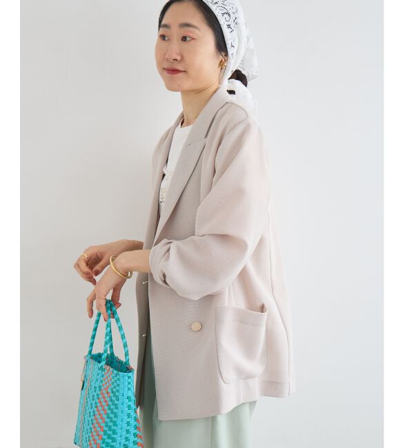  「≪手洗い可能≫メッシュダブルブレストジャケット」|その他|