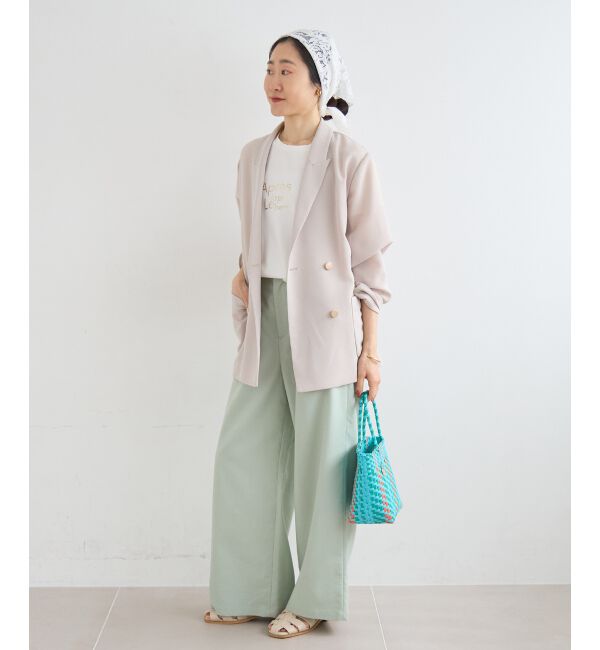  「≪手洗い可能≫メッシュダブルブレストジャケット」|その他|