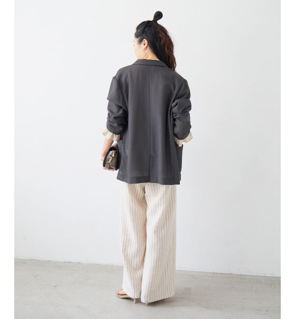 「≪手洗い可能≫メッシュダブルブレストジャケット」|その他|