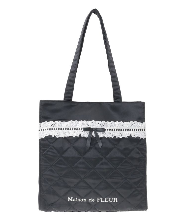Maison de FLEUR「コットンフリルスクエアトート」|トートバッグ|