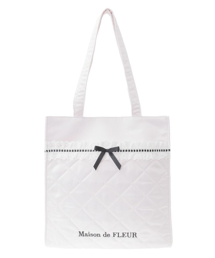 Maison de FLEUR「コットンフリルスクエアトート」|トートバッグ|