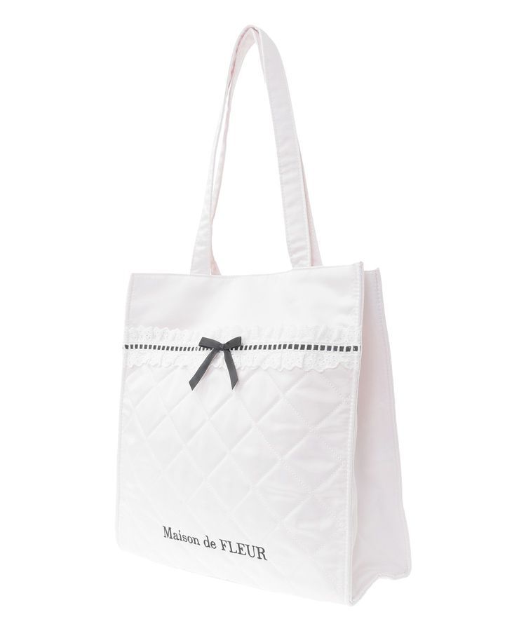 Maison de FLEUR「コットンフリルスクエアトート」|トートバッグ|