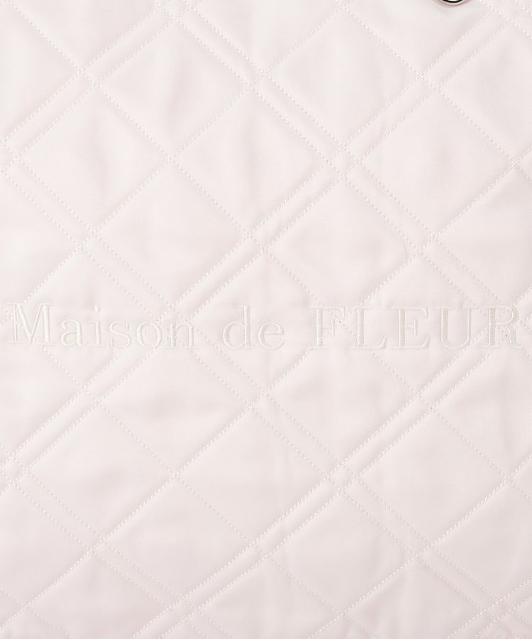 Maison de FLEUR「【A4対応/キャリーオン】ギャザーハンドルキルティングキャリーオンバッグ」|トートバッグ|