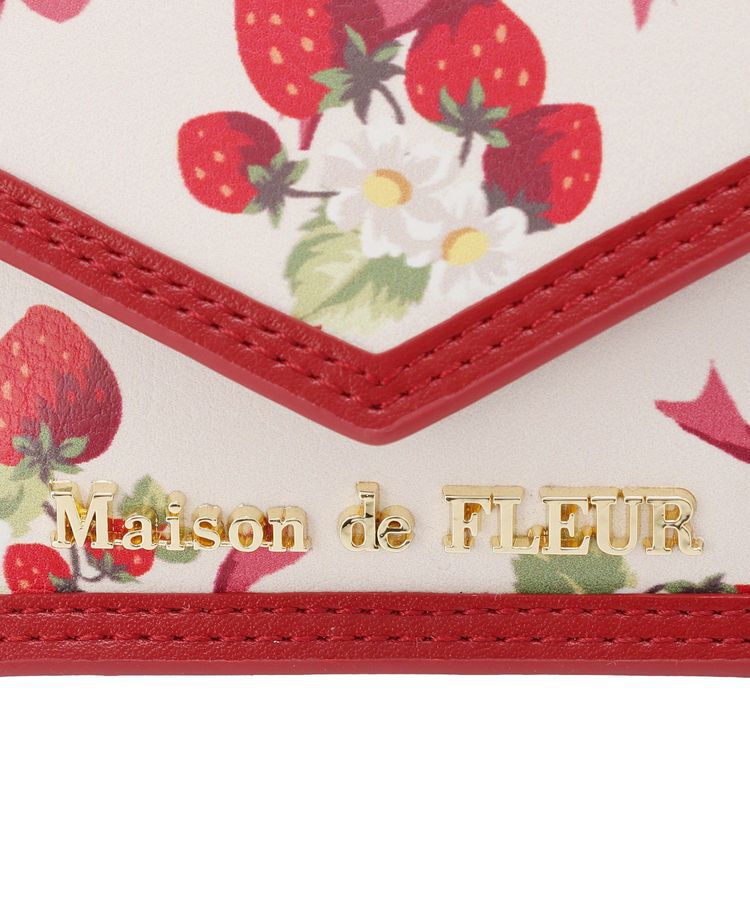 Maison de FLEUR「いちご柄カードケース」|財布|