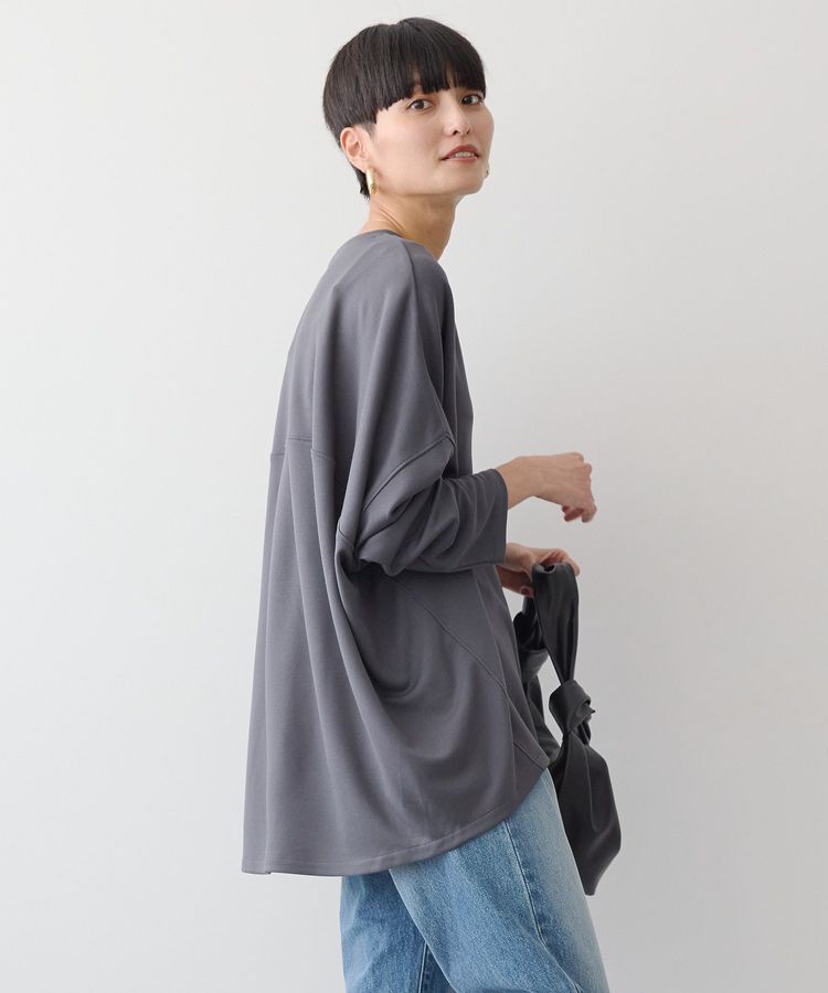 AMERICAN HOLIC「抗菌防臭ライトポンチコクーンカットプルオーバー」|Tシャツ・カットソー|グレー
