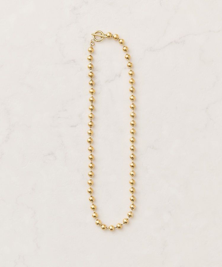 AMERICAN HOLIC「【ステンレス】ボールチェーンマンテルネックレス」|ネックレス|Gold